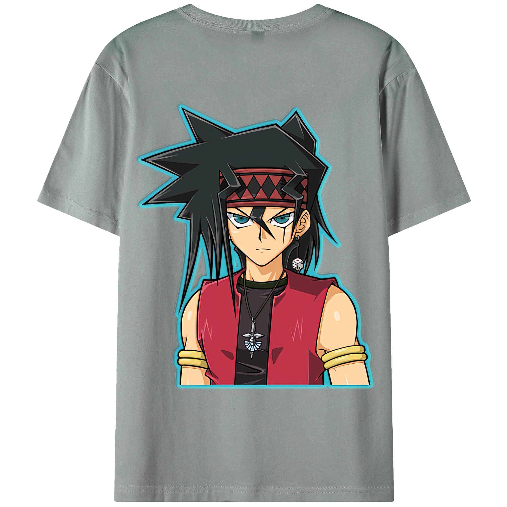 （画像用） 遊☆戯☆王 Yu-Gi-Oh! 綿100％ メンズ半袖Tシャツ（バックプリント） 通気性